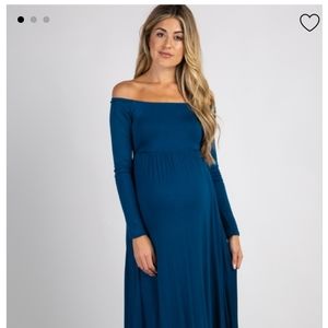 Pink Blush Full Length Maternity Dress